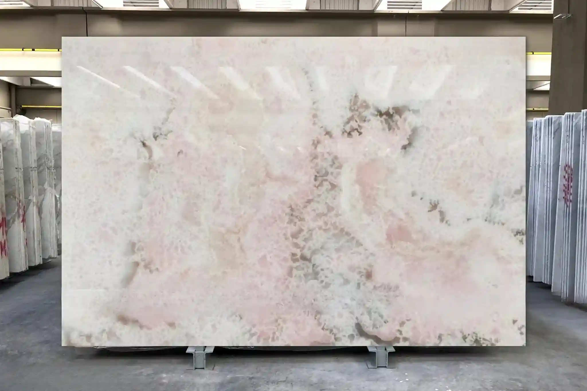 Đá xuyên sáng Onyx X007 - Pink onyx