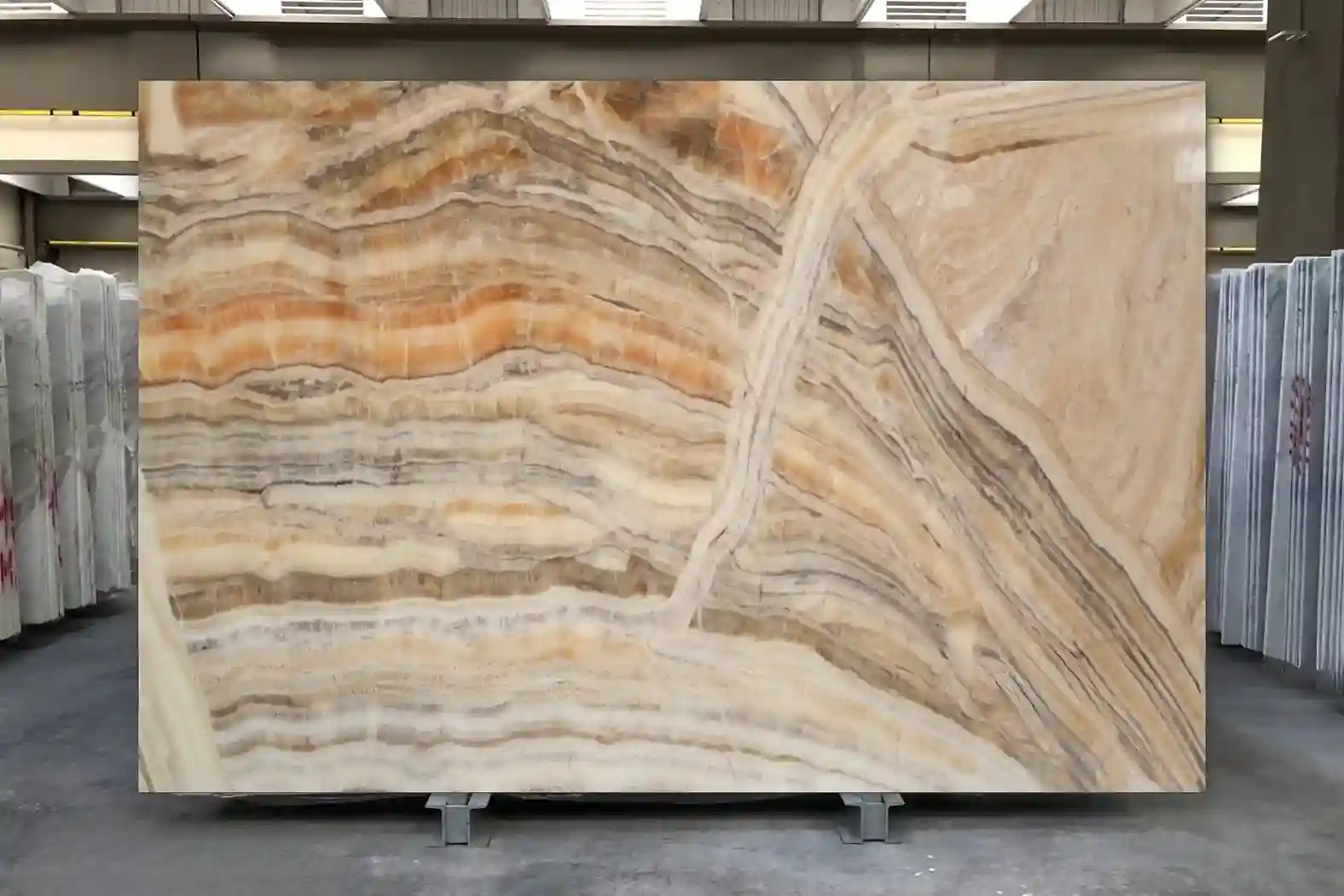 Đá xuyên sáng Onyx X015 - Yellow onyx